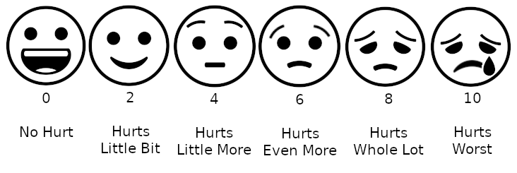 Assessing pain reference figure