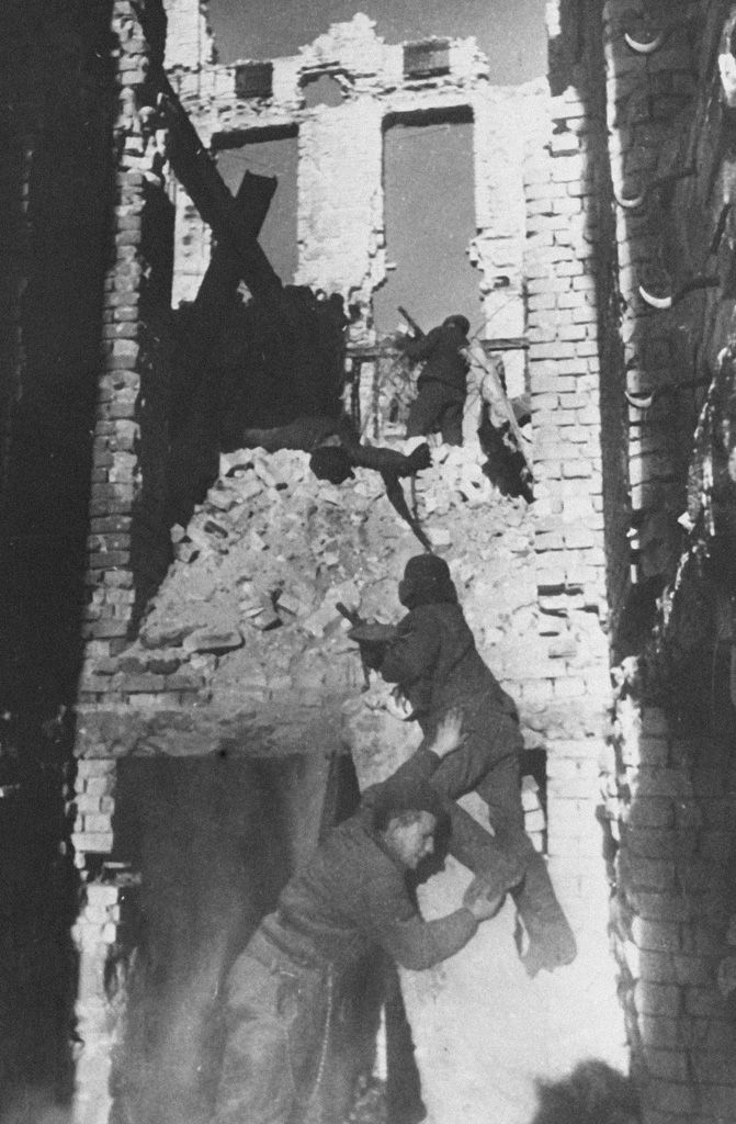 Stalingrad, fought from August 1942 to February 1943, broke the German advance and marked the turn of the war in the east.